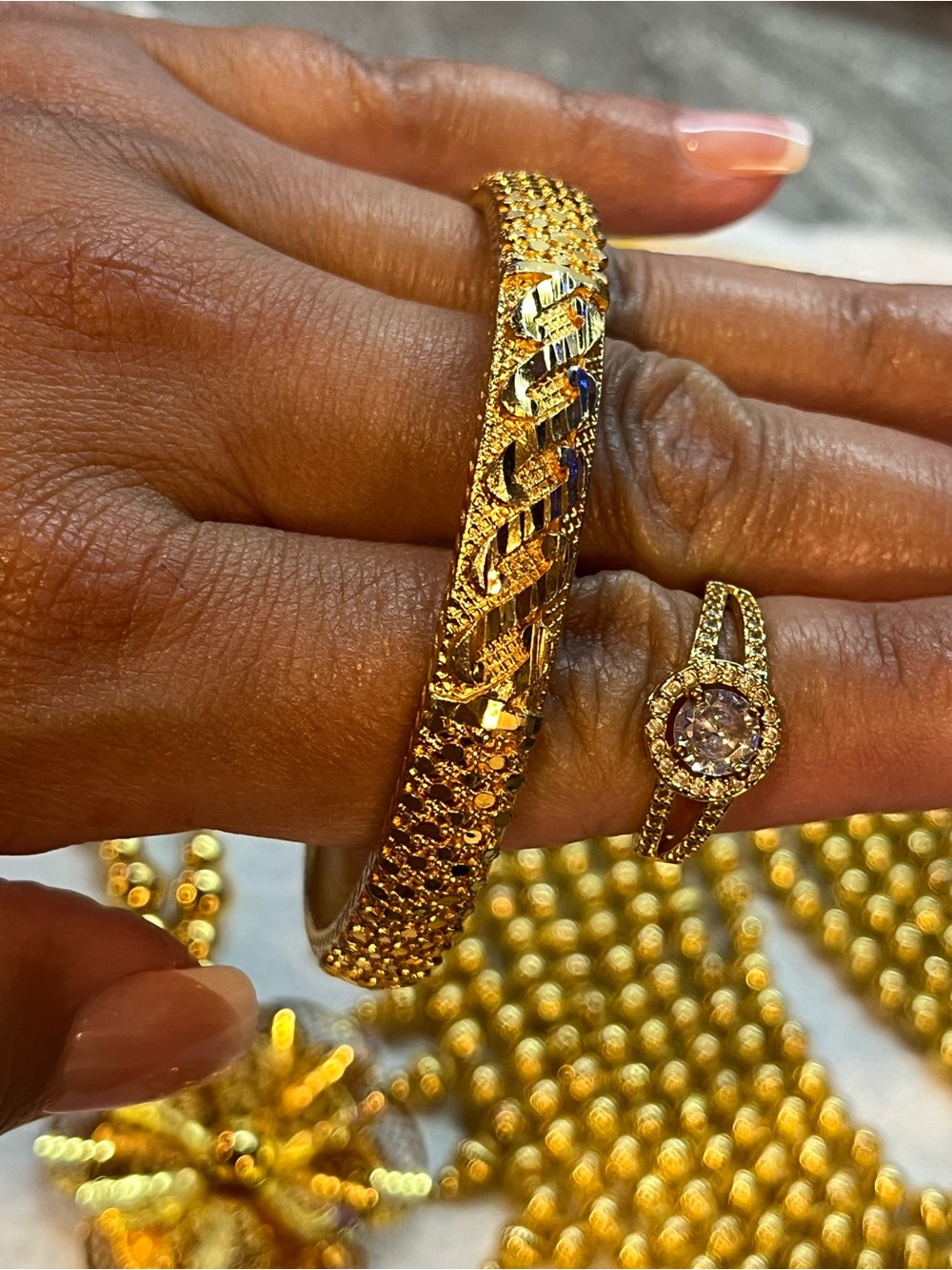 Jewelry Lot- Ring, Bracelet, 2 necklaces